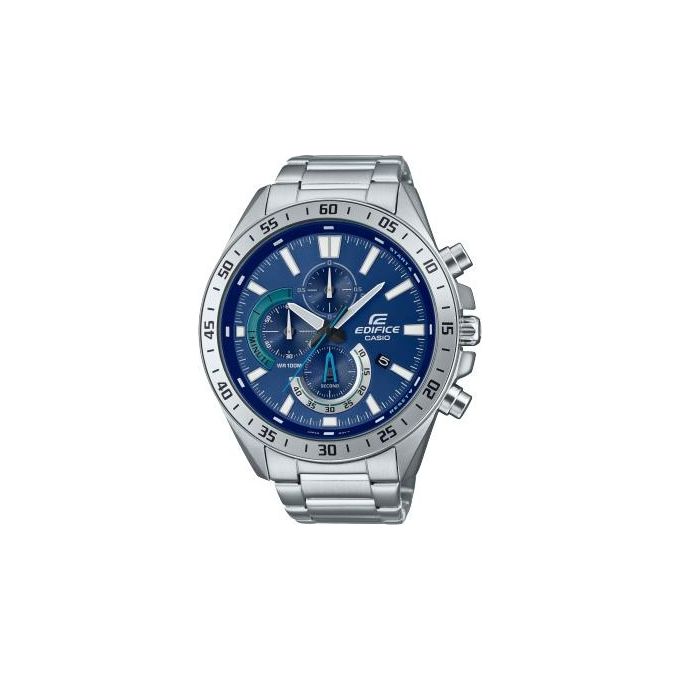 Casio EFV-620D-2AVUEF Edifice Orologio Bracciale Quarzo Acciaio Inox Cronografo Datario Fluorescente 100m Blu