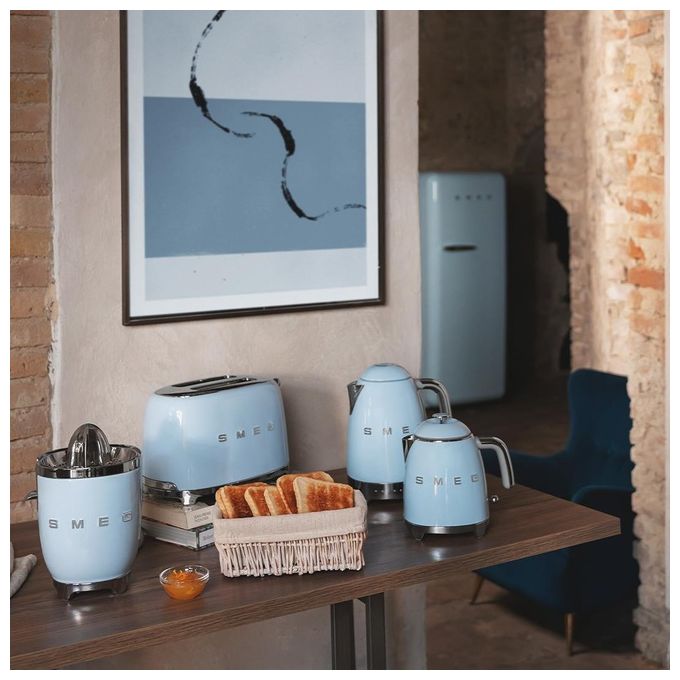 Smeg KLF05PBEU Bollitore 0.8 Litri Stile Blu 50's Style