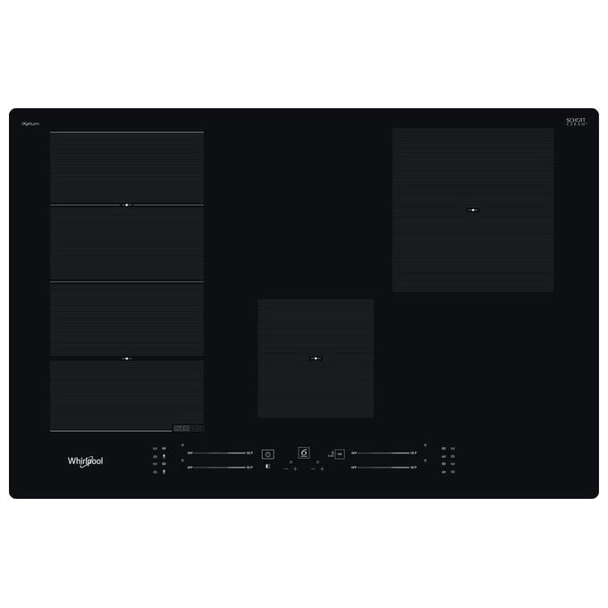 Whirlpool WFS0377NEIXL Piano Cottura a Induzione 4 Zone 77 cm Nero