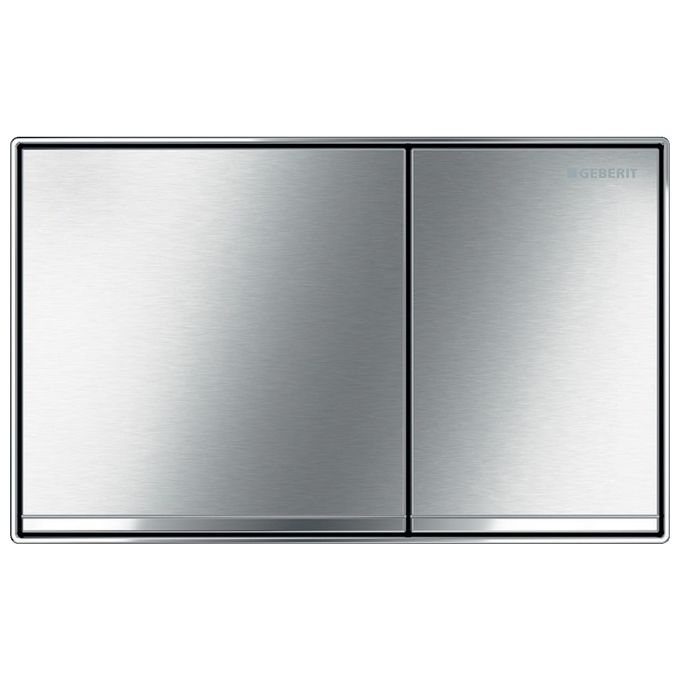 Geberit Sigma60 Placca 2 Pulsanti Quadrati Cromo-Spazzolato