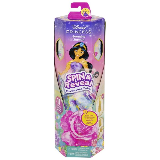 Mattel Bambola Disney Princess Spin and Reveal Assortito