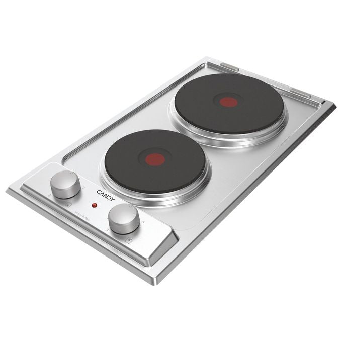Candy CE32XK Piano cottura da incasso 30 cm 2 fuochi Inox