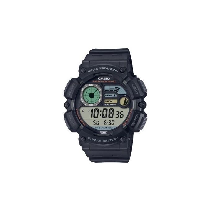 Casio WS-1500H-1AV Collection Orologio Sportivo Digitale LCD Cronometro Timer 3 Allarmi Fasi Lunari Impermeabile 10 Bar colore Nero