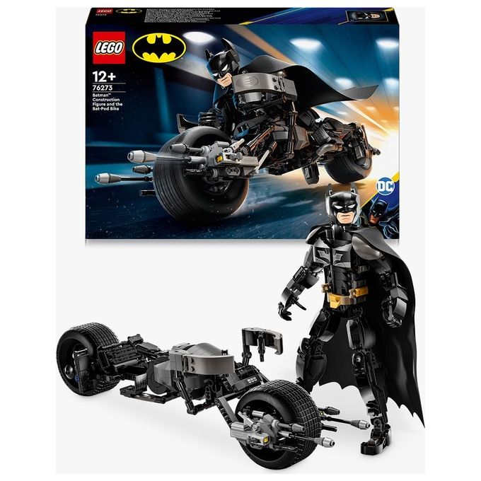 LEGO DC Il Personaggio Costruibile di Batman con Bat-Pod Moto e Action Figure Giocattolo da Il Cavaliere Oscuro da Costruire Regalo da Supereroi per Bambini Bambine e Adulti da Collezione 76273