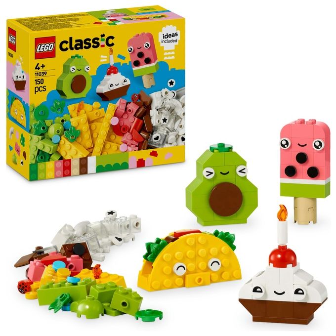 LEGO Classic Alimenti Creativi Piccolo Set di Giochi di Fantasia per Bambini e Bambine da 4 Anni in su con Cibo Giocattolo in Plastica da Costruire e Ricostruire in Altre Forme Idea Regalo 11039