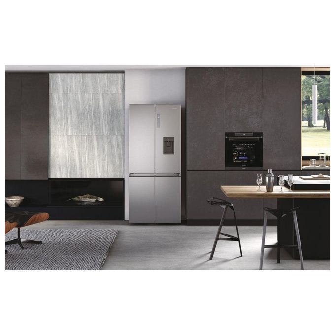 Haier HCW7819EHMP Cube 83 Frigorifero Side by Side 4 porte Switch Zone Fresher Techs Capacita' 536 Litri Classe energetica E No Frost 193 cm Platinum Inox