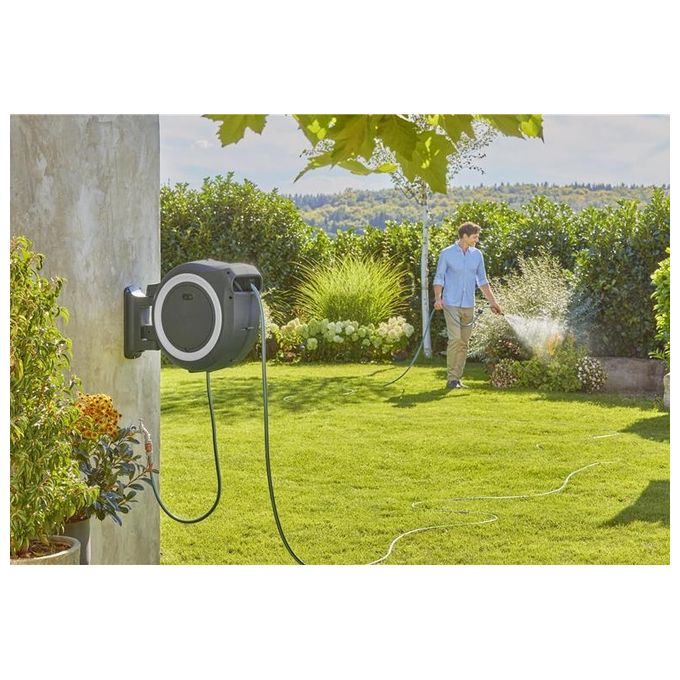 Gardena Avvolgitubo a Parete Batteria Powerroll Xxl 18V 40mt