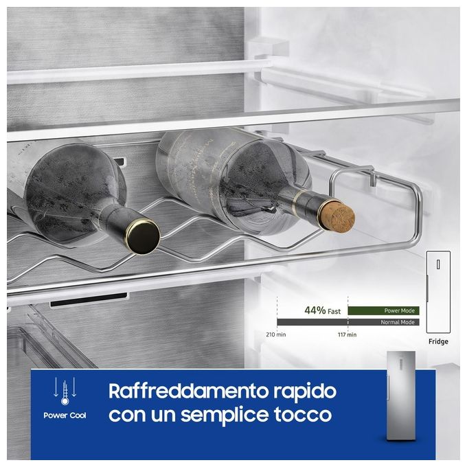 Samsung RR39C7BC5S9 Frigorifero Monoporta Serie Twin AI 387 Litri Classe Energetica E