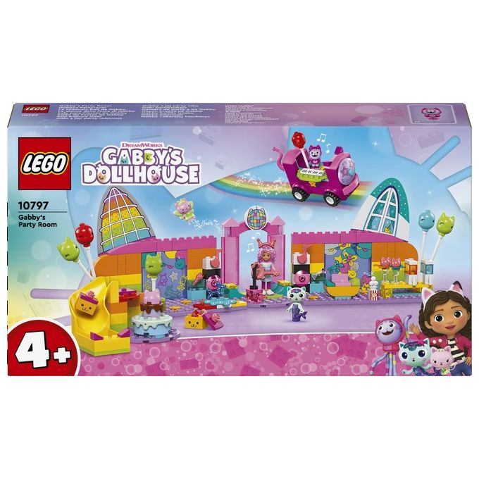 LEGO 10797 La Stanza della Festa di Gabby Set di Costruzione con 4 Personaggi e 252 Pezzi colore Multicolore