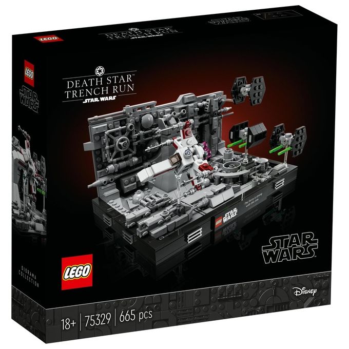 Lego star wars diorama volo trincea morte nera 75329 set costruzione 665 pezzi adulti