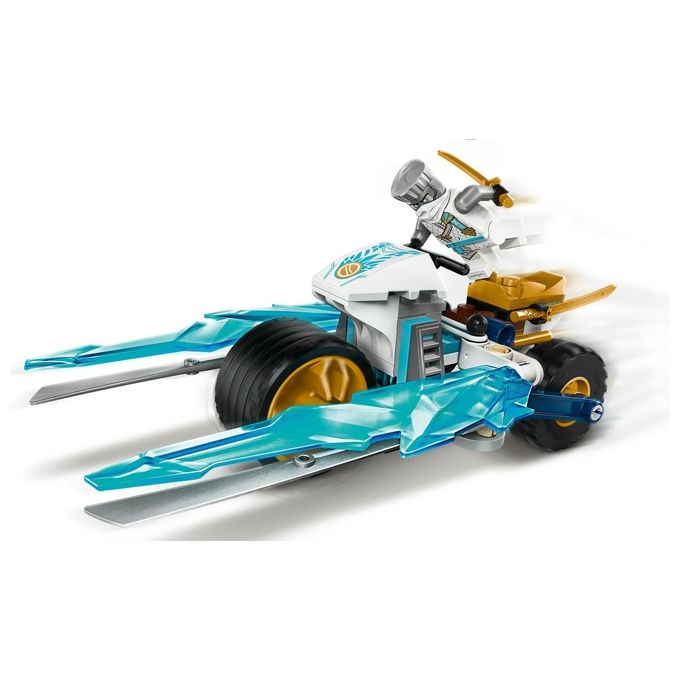 LEGO NINJAGO Moto di Ghiaccio di Zane Veicolo Giocattolo con Lame Mobili Gioco d'Azione per Bambini e Bambine 7 Anni con 1 Minifigure Ninja di Eroe Piccola Idea Regalo di Compleanno 71816