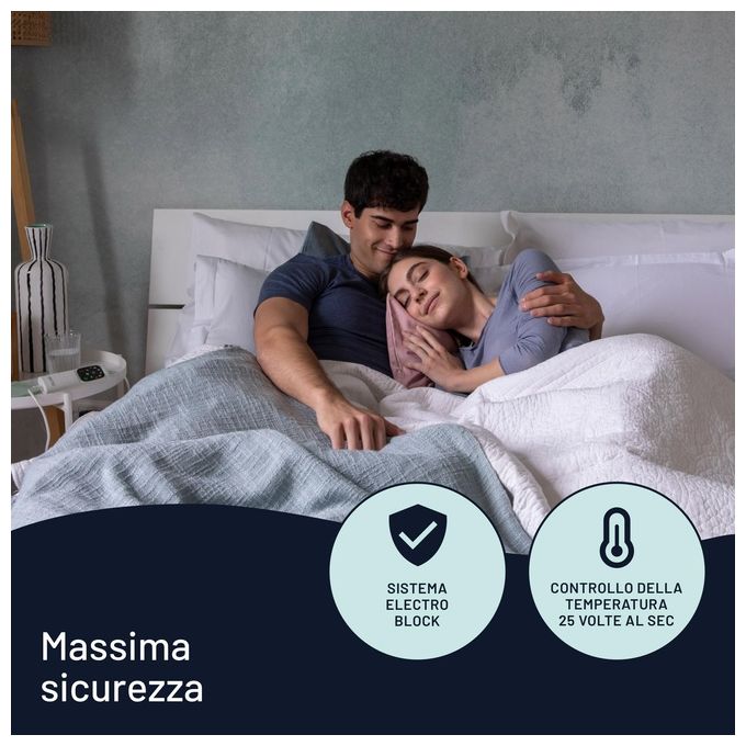 Imetec Scaldasonno Adapto S 6T 100% Lana e Merino 150x80cm