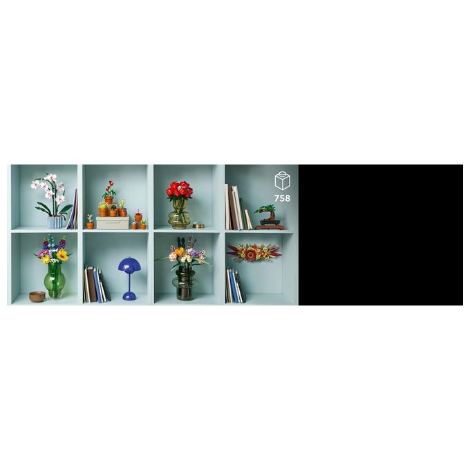 LEGO Icons 10329 Piantine, Collezione Botanica con Fiori Artificiali, Decorazione Casa, Idea Regalo di Compleanno Donna o Uomo