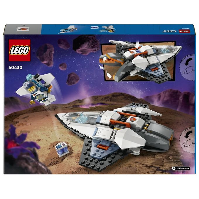 LEGO City 60430 Astronave Interstellare 60430-LEGO Giocattolo Gioco Spaziale per Bambini 6+ Anni con Navicella Minifigure e Drone Robot