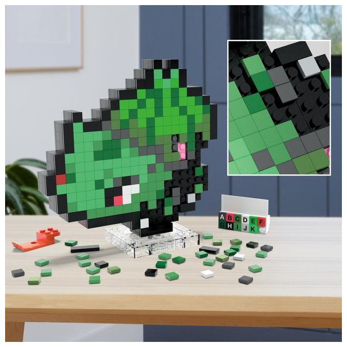 Mega Bloks Pixel Art Bulbasaur Pokemon