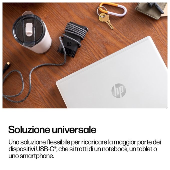 HP 671R3UT#ABZ Caricabatterie per Laptop USB-C 65 W colore Nero