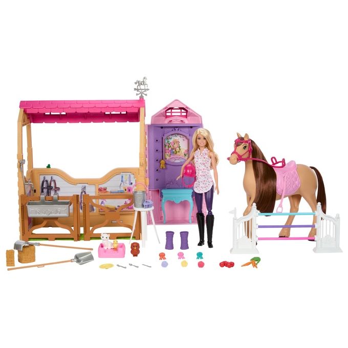 Mattel Set Bambola Barbie Ultimate Stable Mysteries The Great Horse Chase