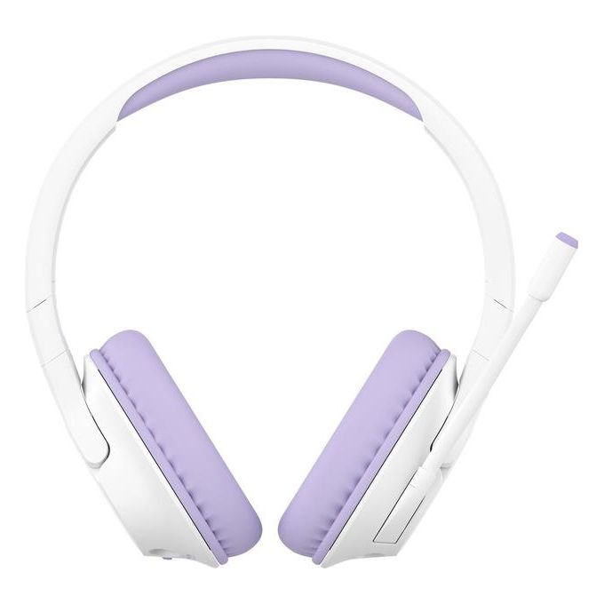 Belkin SoundForm Inspire Cuffie Wireless Over Ear con Microfono Integrato per Bambini Bianco-Lavanda