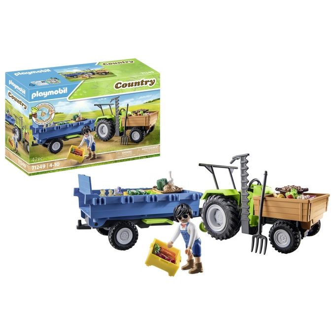 Playmobil Country Trattore con Rimorchio