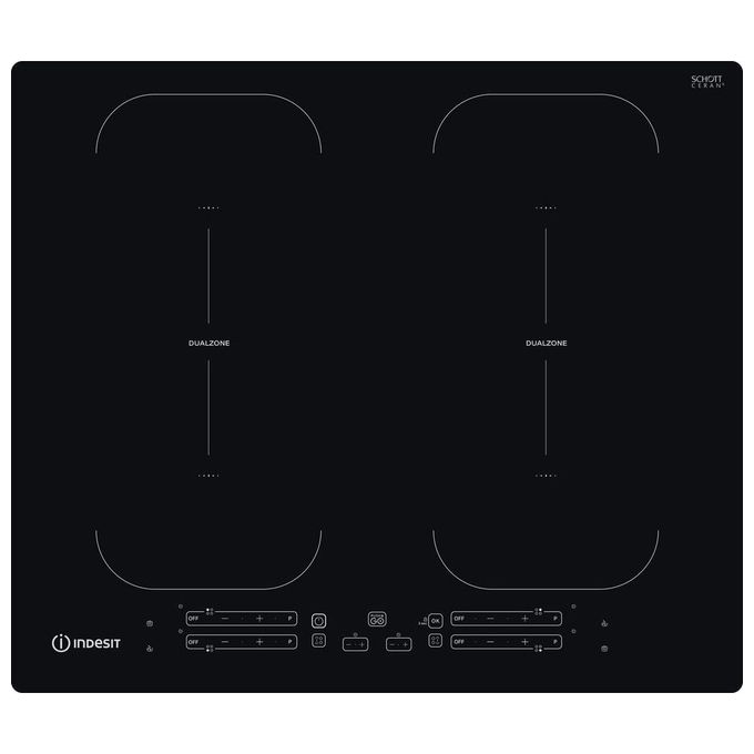 Indesit IB 88B60 NE Piano Cottura a Induzione 4 Zone 60 cm Nero