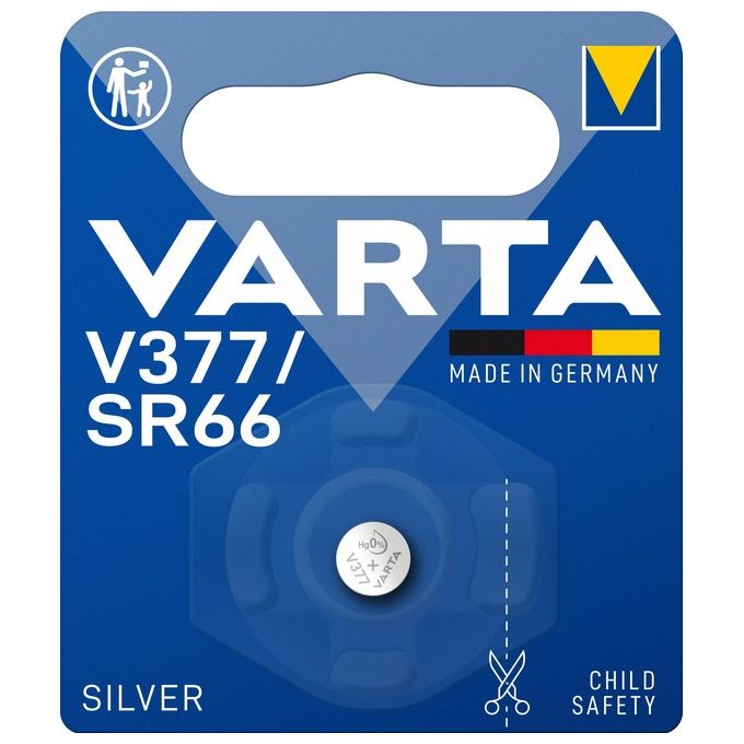 Varta Chron V 377 Argento 1.55V 27mAh Pila a Bottone
