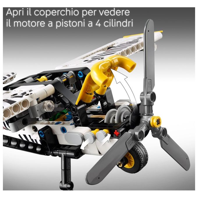 LEGO Aereo Bush Technic 42198 Modellino da Costruzione Innovativo ed Educativo per Appassionati di Ingegneria e Design Creativo