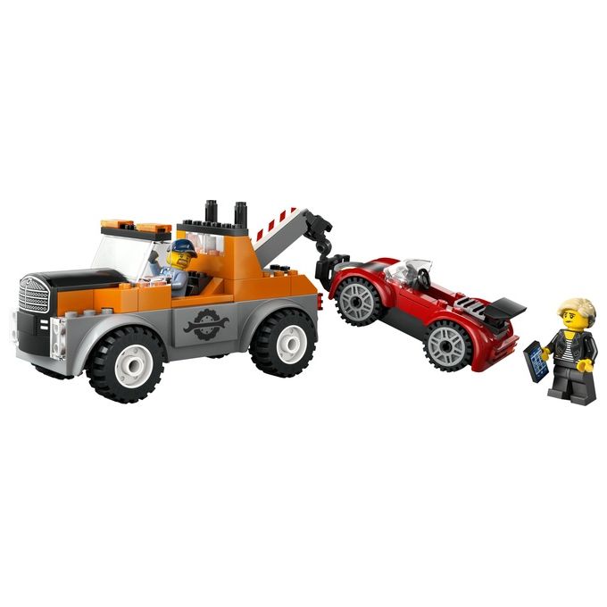 LEGO City Autogru' e Officina Auto Sportive Giocattolo Giochi Creativi da Meccanico per Bambini e Bambine da 4 Anni con Camion Carro Attrezzi e Macchina da Costruire Idea Regalo da Collezione 60435