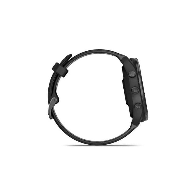 Garmin Forerunner 965 1.4'' Amoled GPS Sport Salute Notifiche Lunetta in titanio DLC grigio carbonio con cassa nera e cinturino in silicone nero-grigio polvere
