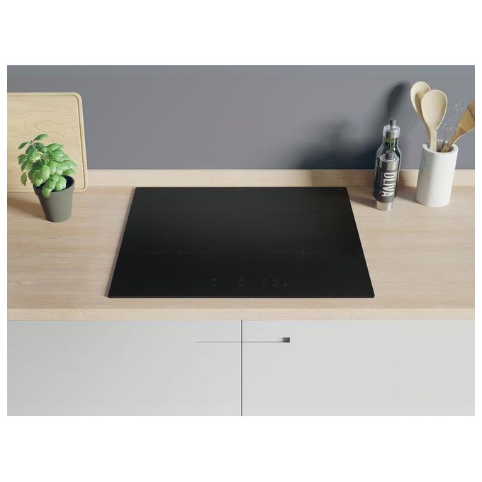 Candy CI64248CTT - Piano cottura a induzione, 59 cm, 4 zone, Power Management, controllo touch, Nero