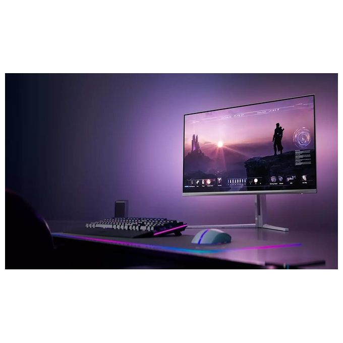 Philips Evnia 32M2N8900 Monitor da gioco OLED UHD da 32'' 240 Hz 003 ms HDR400 FreeSync Prem. Pro G-Sync comp. (3840x2160 2x HDMI 2.1 1x DP 1.4 1x USB-C (65 W PD) hub USB) bianco