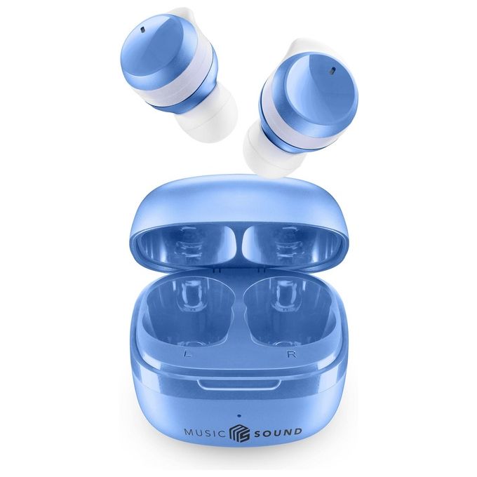 Cellular Line Music Sound Flow Auricolare TWS Bluetooth Azzurro