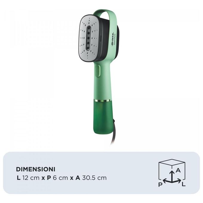 Ariete 4301 Stiratore Verticale 1200w 20g min Serbatoio 80ml Verde Menta
