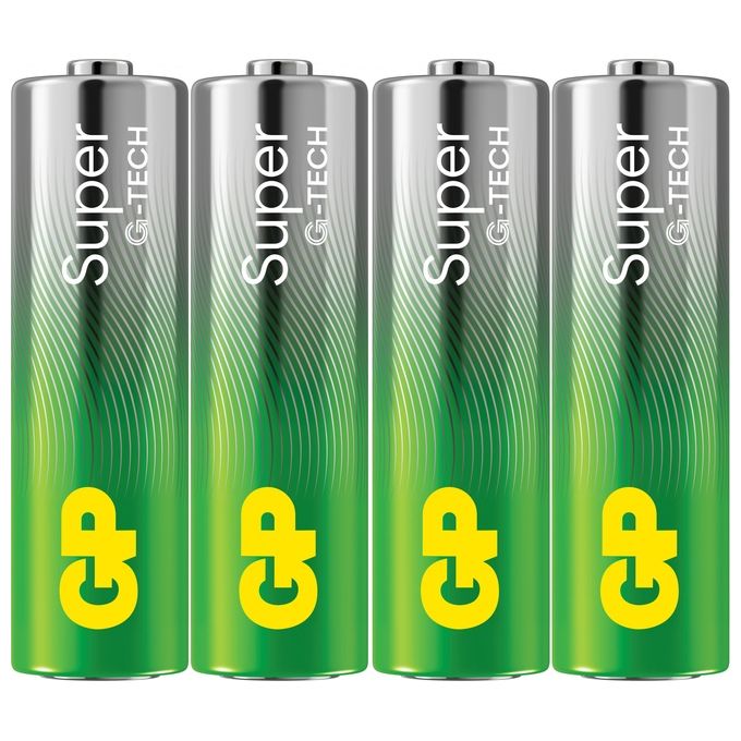 GP Super Alkaline 1.5V AA Mignon LR06 4 Pezzi