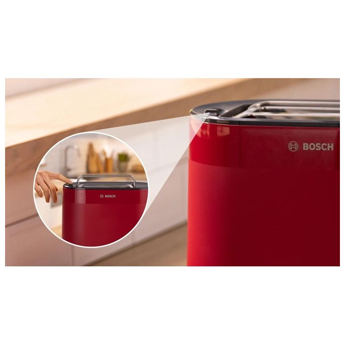 Bosch TAT2M124 Tostapane 6 2 Fette 950W Rosso