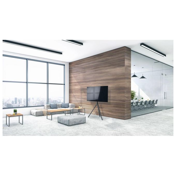 One For All WM7461 Supporto TV a Treppiede in Metallo per TV da 32'' a 65'' con Rotazione 360° e Gestione Cavi colore Titanio Grigio