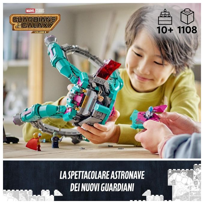 LEGO 76255 L’Astronave dei Nuovi Guardiani Set da Costruzione 1108 pezzi colore Multicolore