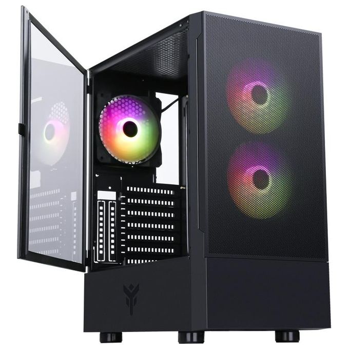 Itek SIISBE 3.0 Gaming Midi Tower Nero 3x12cm ARGB fan USB3