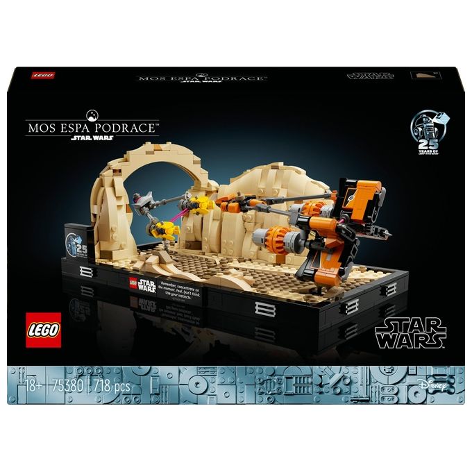 LEGO Star Wars Diorama Gara dei Sgusci su Mos Espa di Anakin Skywalker, Kit Modellismo per Adulti dal Film La Minaccia Fantasma, Gadget da Collezione