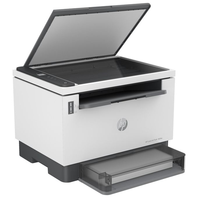 Laser Tank 1604w 381L0A, Stampante Multifunzione con Serbatoio Toner integrato a Ricarica Rapida, Stampa Fronte e Retro Manuale in bianco e nero, 22 ppm, Scansione A4, Wi-Fi, USB, HP Smart, Bianca