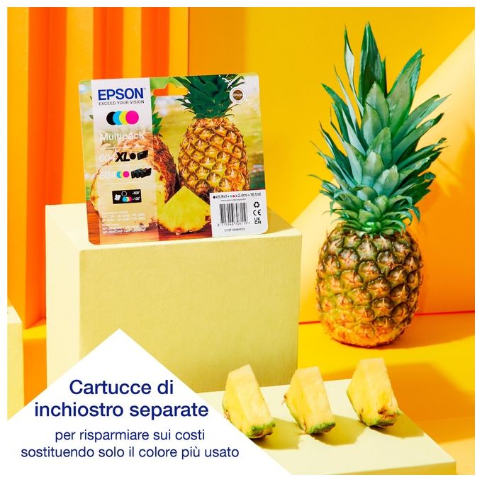 Epson C11CK67403 Expression Home XP-2200 Stampante Multifunzione Inkjet A4 Stampa Copia Scansione Wi-Fi Wi-Fi Direct Fronte Retro Manuale colore Nero
