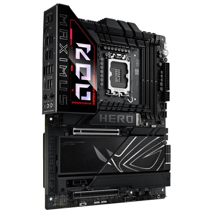 ASUS ROG Maximus Z890 Hero Scheda Madre Intel ATX 22122 Fasi di Alimentazione Slot DDR5 PCIe 5.0 GPD di Nuova Generazione 6 Slot M.2 WiFi 7 AI Overclocking Slot PCIe Q-Release Slim