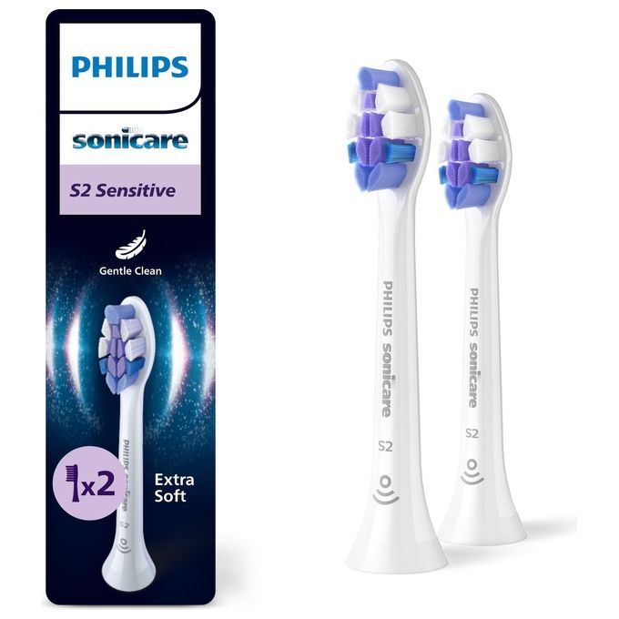 Philips HX6052-87 Spazzolino Ricambio Sonicare s Sensitive White 2pz