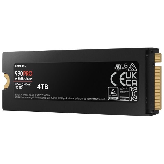 Samsung 990 PRO NVMe 4Tb con Dissipatore di Calore SSD Interno