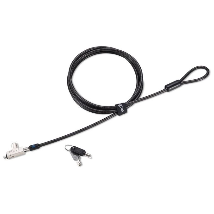 Kensington K64440WW Lucchetto per Laptop con Chiave Cavo Acciaio 1.8 m Slot Wedge N17 colore Nero