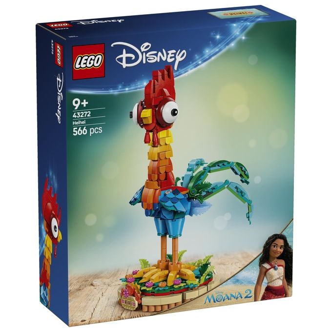 LEGO Heihei ǀ Disney dal Film Vaiana 2 Modello di Animale da Costruire con Parti Snodabili e Espositore Giochi per Bambini e Bambine da 9 Anni in su Idea Regalo di Compleanno da Collezione 43272