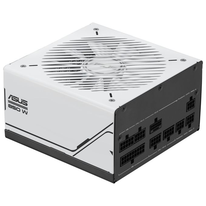 ASUS Prime 850W Gold Alimentatore Modulare per PC 850W di Potenza PCle Gen 5.0 80 Plus Gold Standard ATX 3.0 Ventola con Doppio Cuscinetto a Sfera Bianco PRIME-850W-GOLD