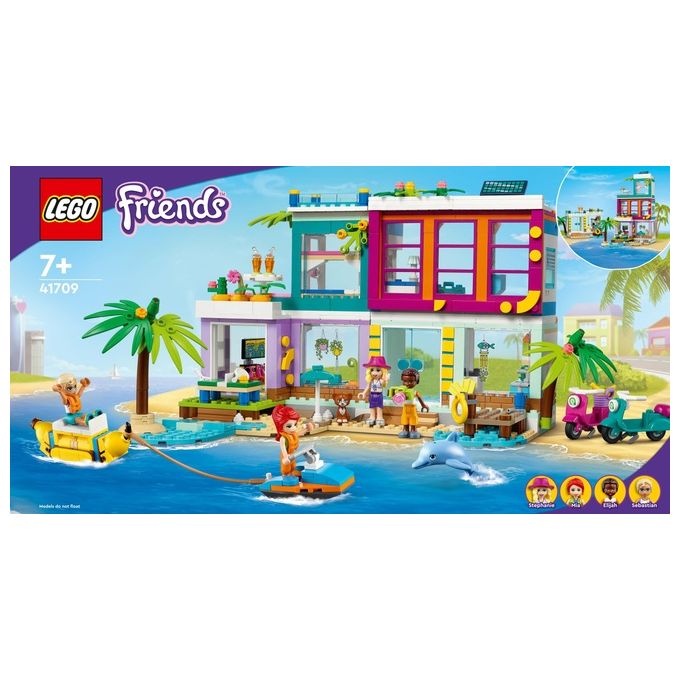 LEGO 41709 LEGO Friends Set da costruzione 686 pezzi 4 minifigure casa modulare con piscina e molo colore Multicolore
