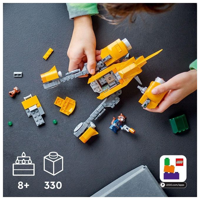 LEGO Marvel 76254 – L’Astronave di Baby Rocket, Set da Costruzione 330 Pezzi con Minifigure di Rocket e Baby Rocket, Eta' 8+