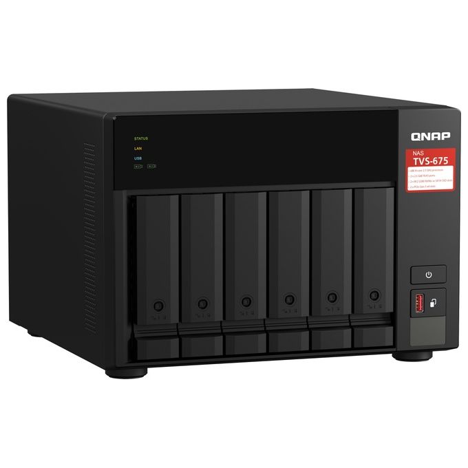 Qnap TVS-675 Nas Tower Collegamento Ethernet Lan Nero Kx-u6580