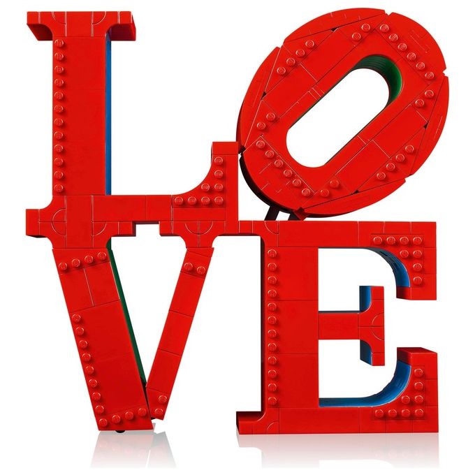 LEGO Art LOVE, Modellino da Costruire Iconica Scultura Pop di Robert Indiana, Hobby Creativo per Adulti, KIT_ Modellismo da Collezione, Idea Regalo Donna, Uomo, Fidanzamento e Anniversario 31214